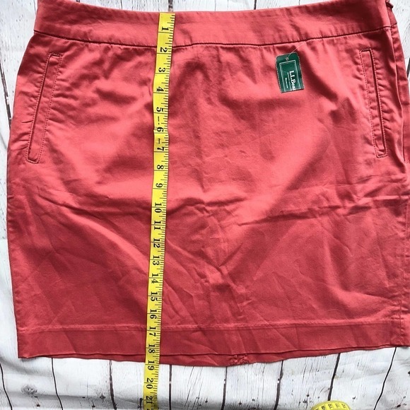 NWT Women’s 16P LL Bean Washed Chino Favorite Fit Skirt - Picture 6 of 7